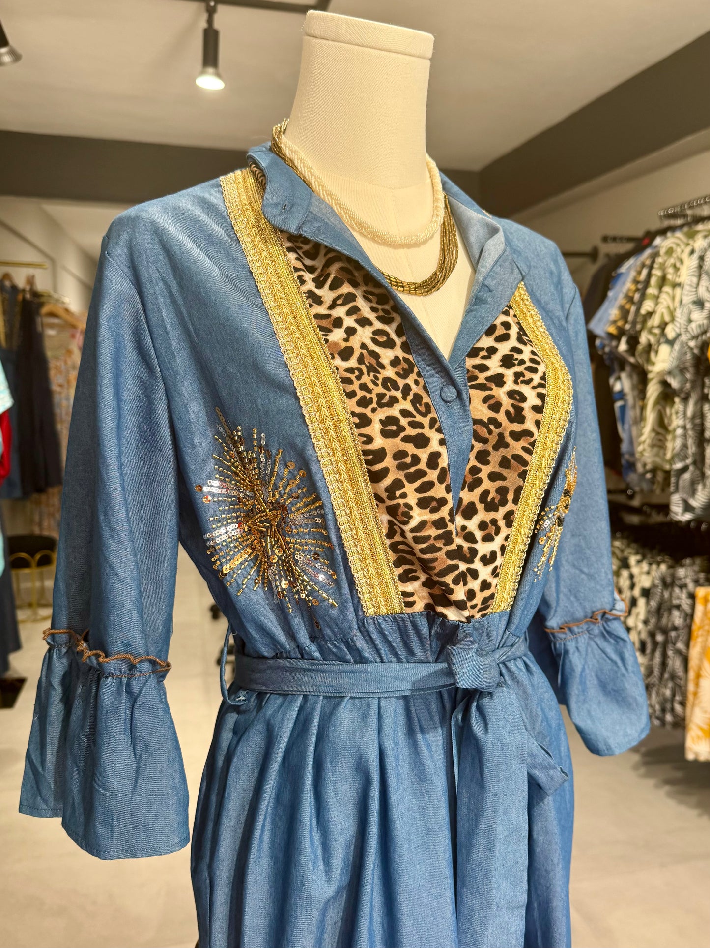 Istanbul Denim Midi Dress