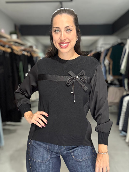 Aspen Sweater Blouse | BLACK