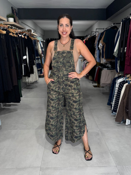 Camo Print Jumpsuit Overall