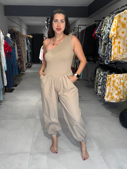 Sahara Jumpsuit | TAUPE