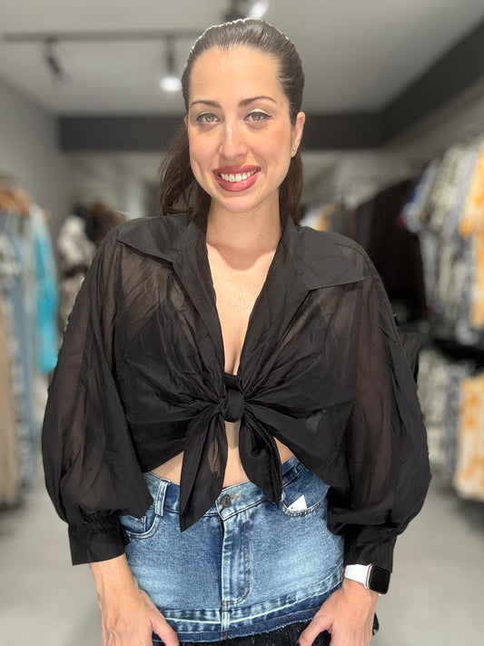 Portofino Blouse | BLACK