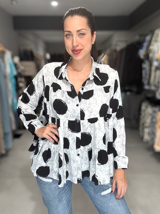 All Dots Tunic Blouse
