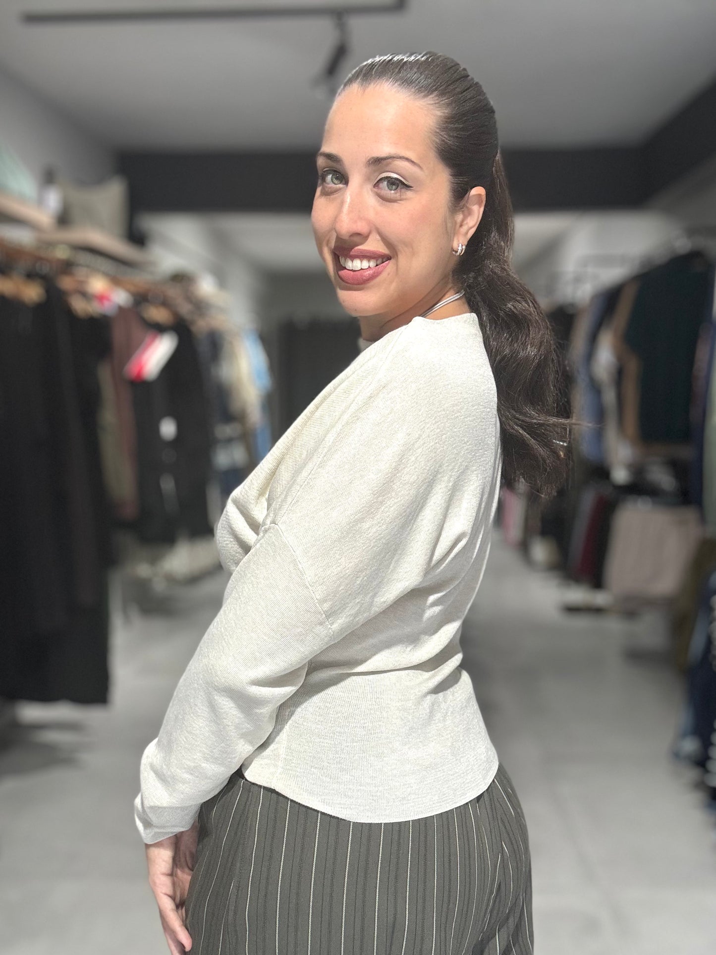 Studded Star Sweater Top | IVORY