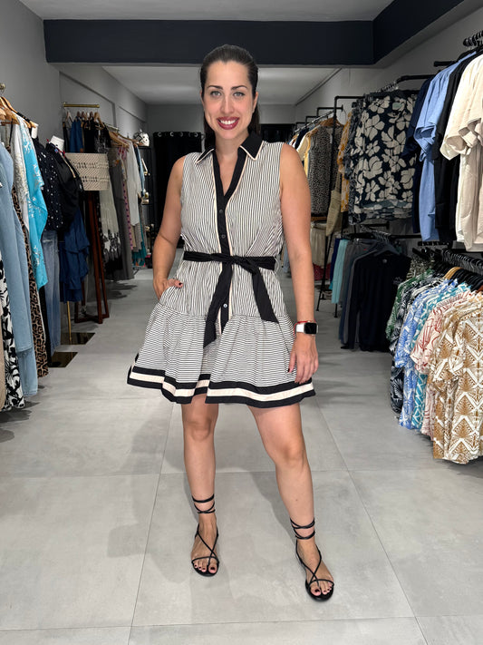 Stripes Ruffle Dress