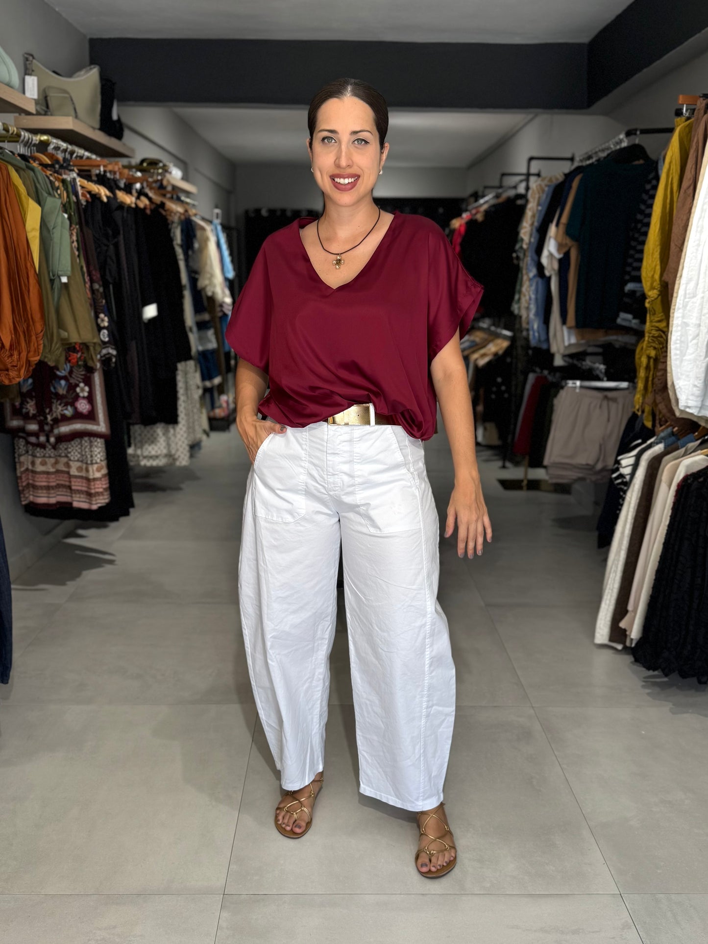 Tuscany Cotton Barrel Pant | VARIEDAD