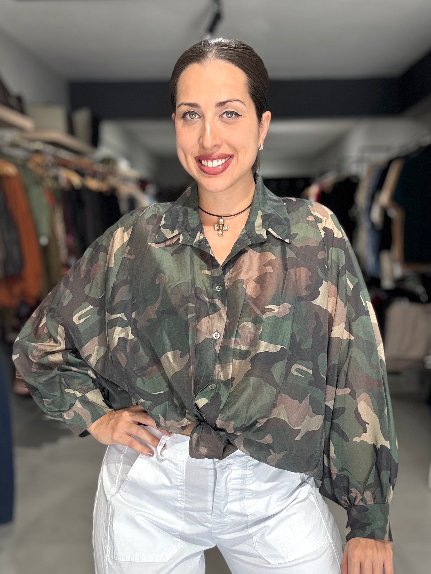 Camo Blouse | GREEN