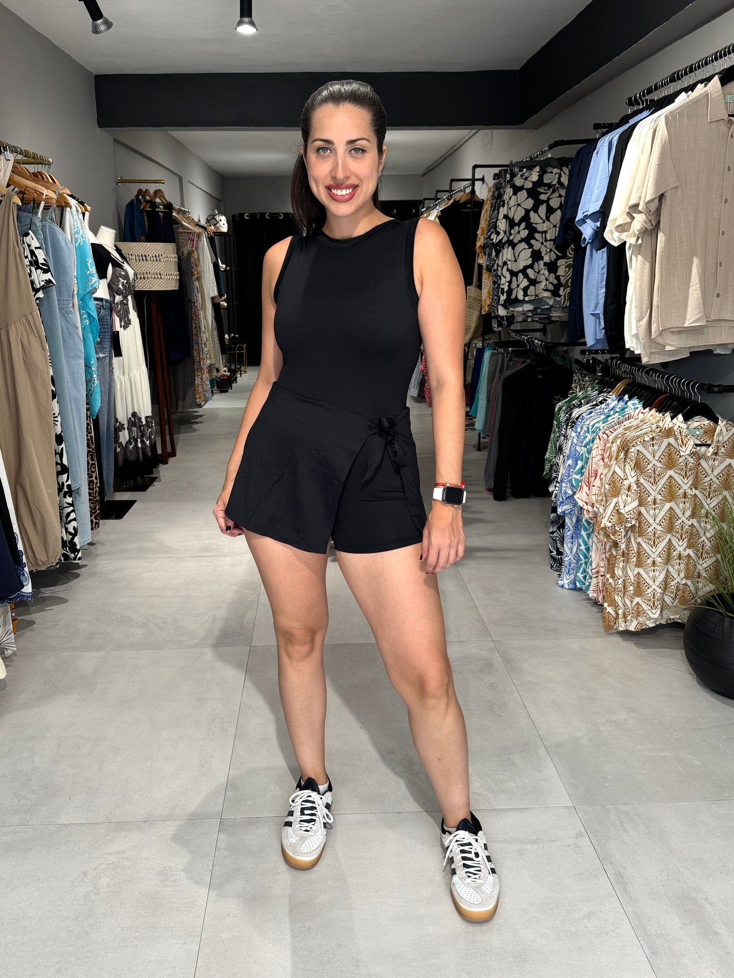 RESTOCK | Wrap Tie Romper | BLACK