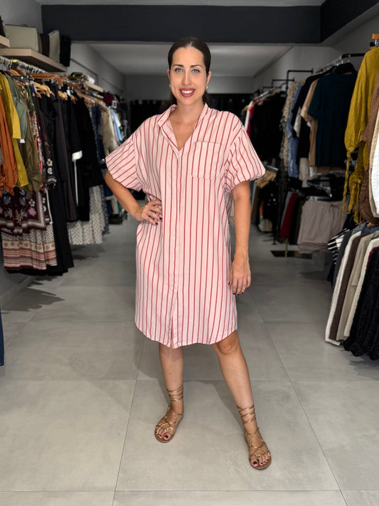 Multi Stripes Dress | PINK