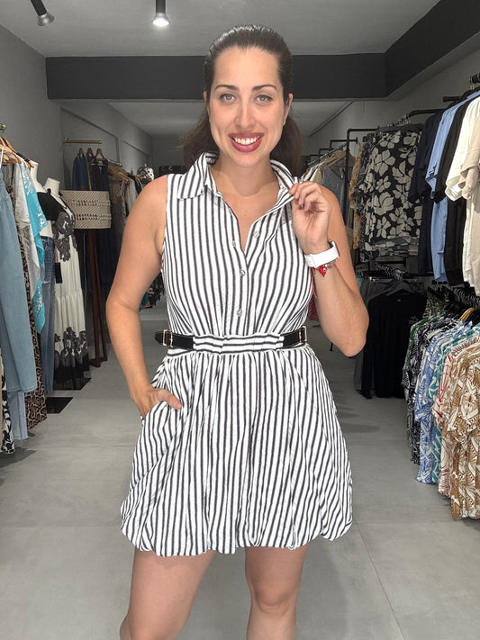 B&W Stripes Dress