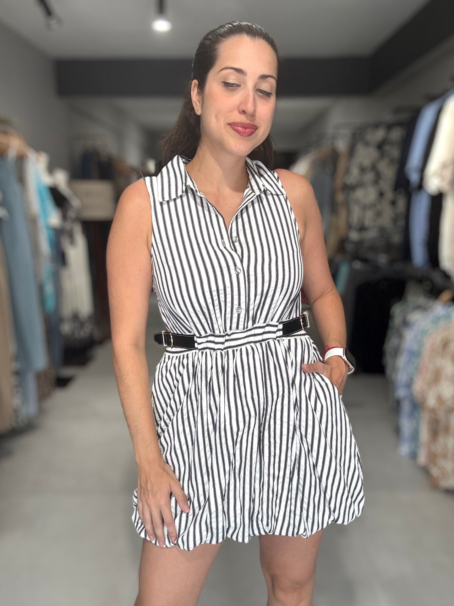 B&W Stripes Dress