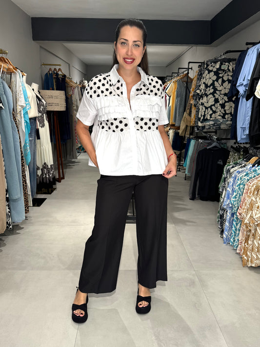 Black Pleated Trousers