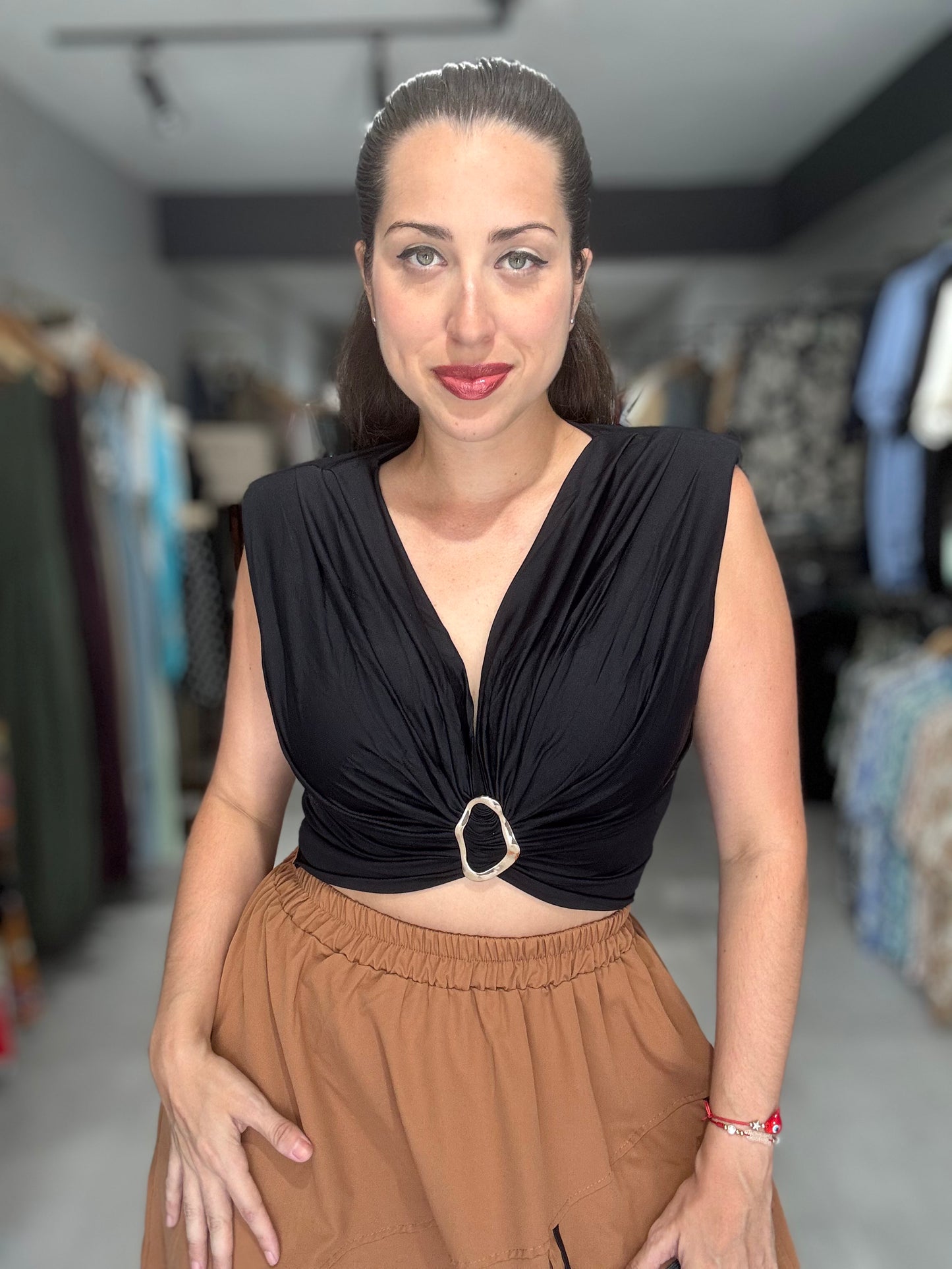 Golden Hour Crop Top | BLACK