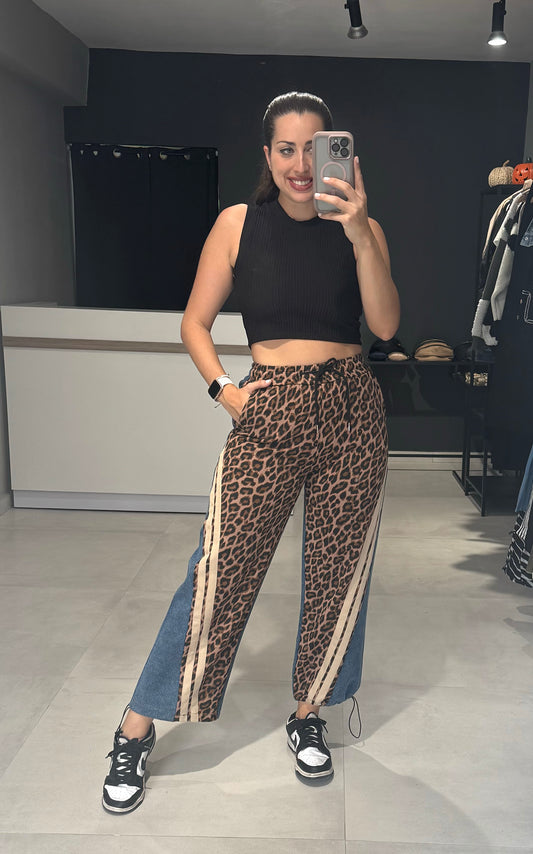 PRE ORDER | Leopard Denim Pant