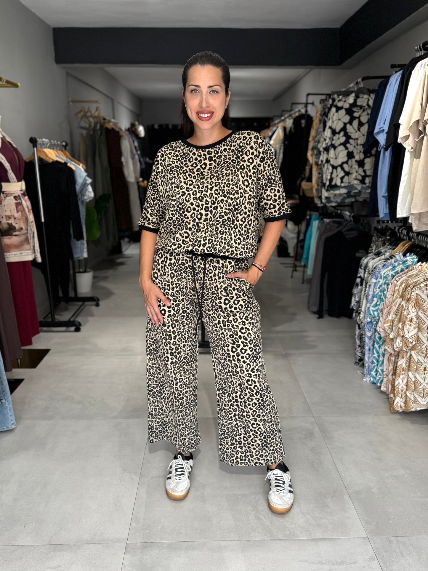 Leopard Print Two Piece Set