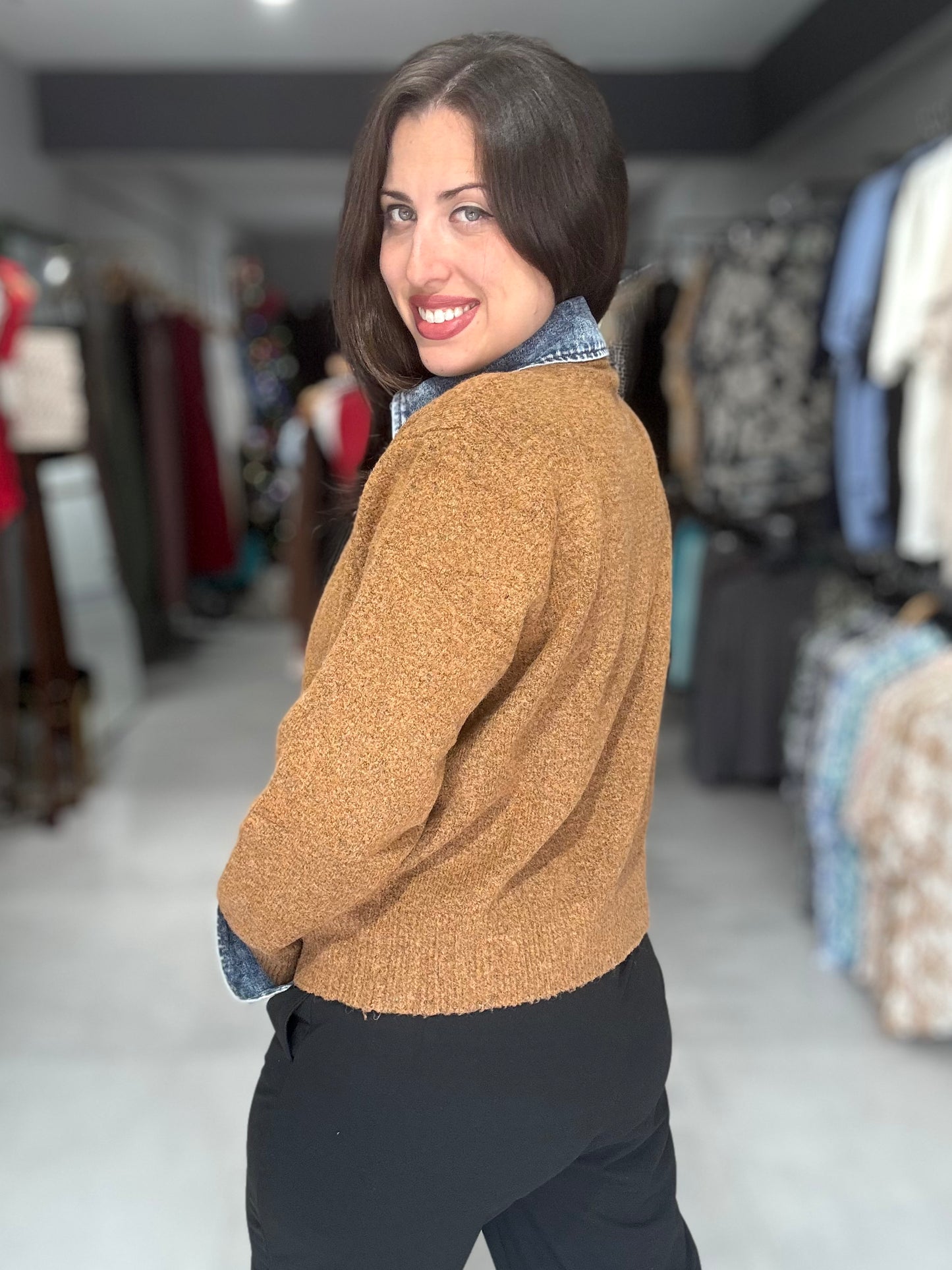 PRE ORDER | Denim Trim Jacket | MOCHA