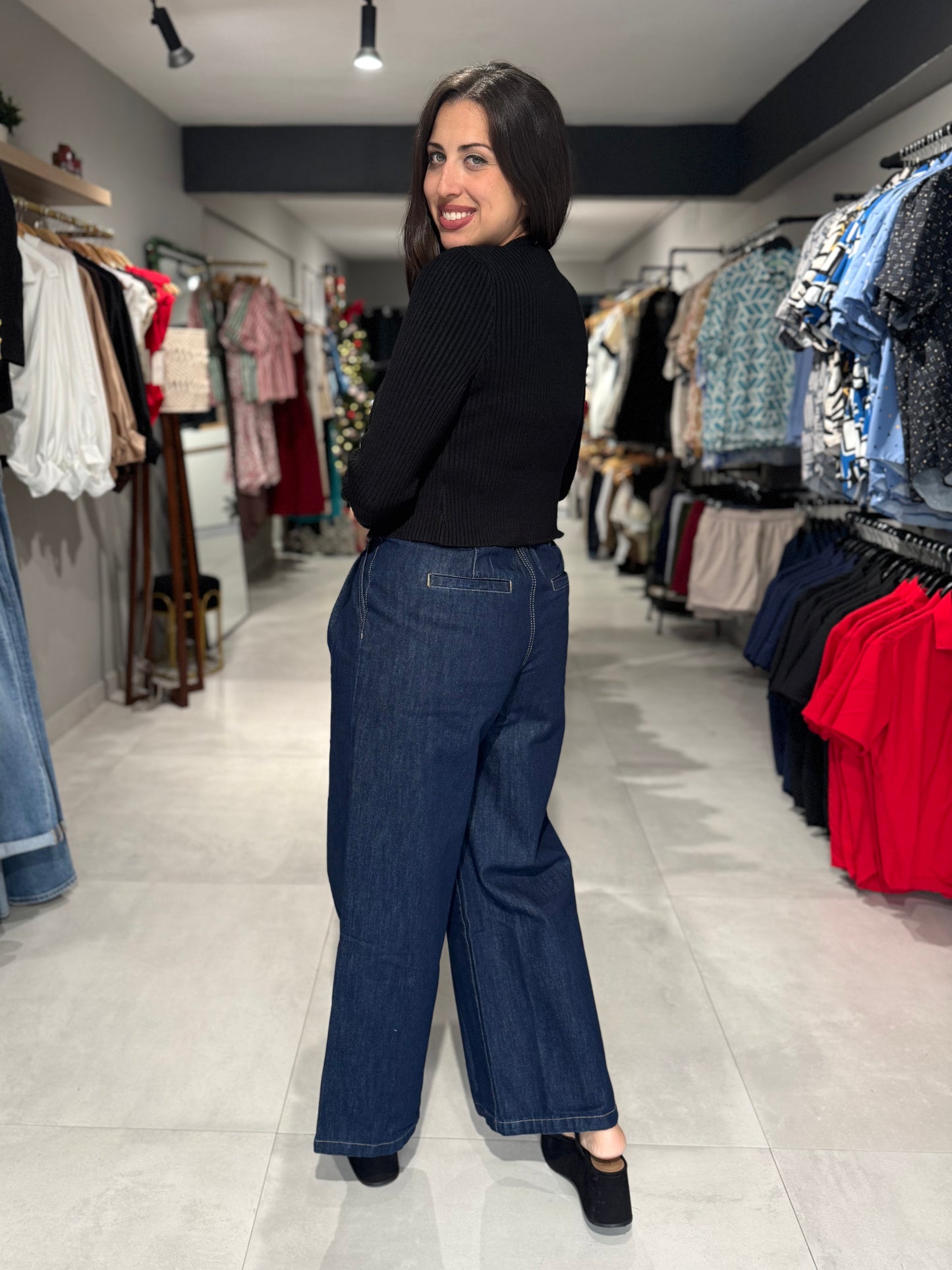 Wide Leg Jeans | DARK DENIM