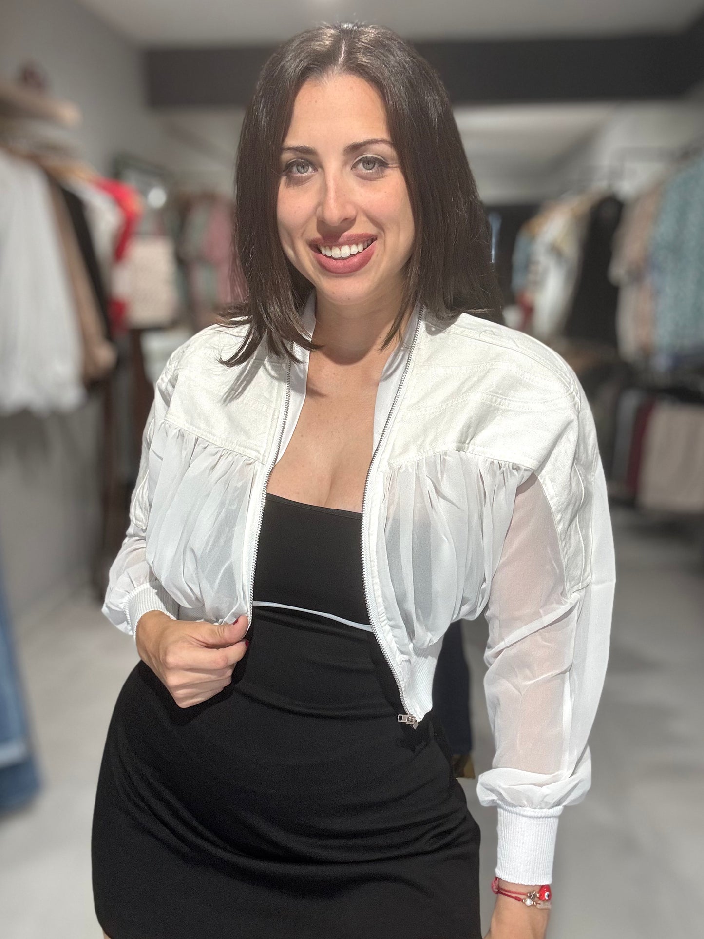 Caro Mesh Jacket | WHITE