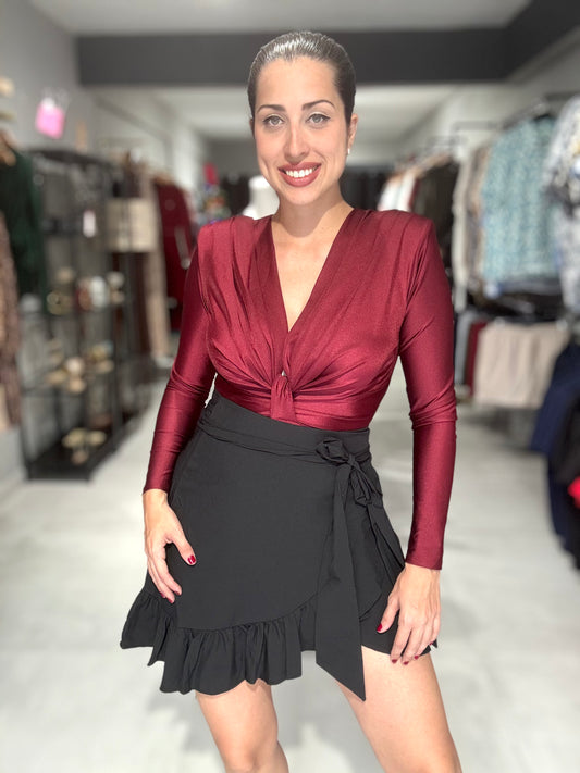 Selena Bodysuit | BURGUNDY