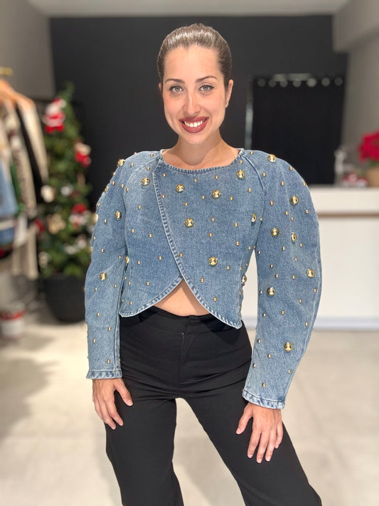 In the Lights Denim Blouse