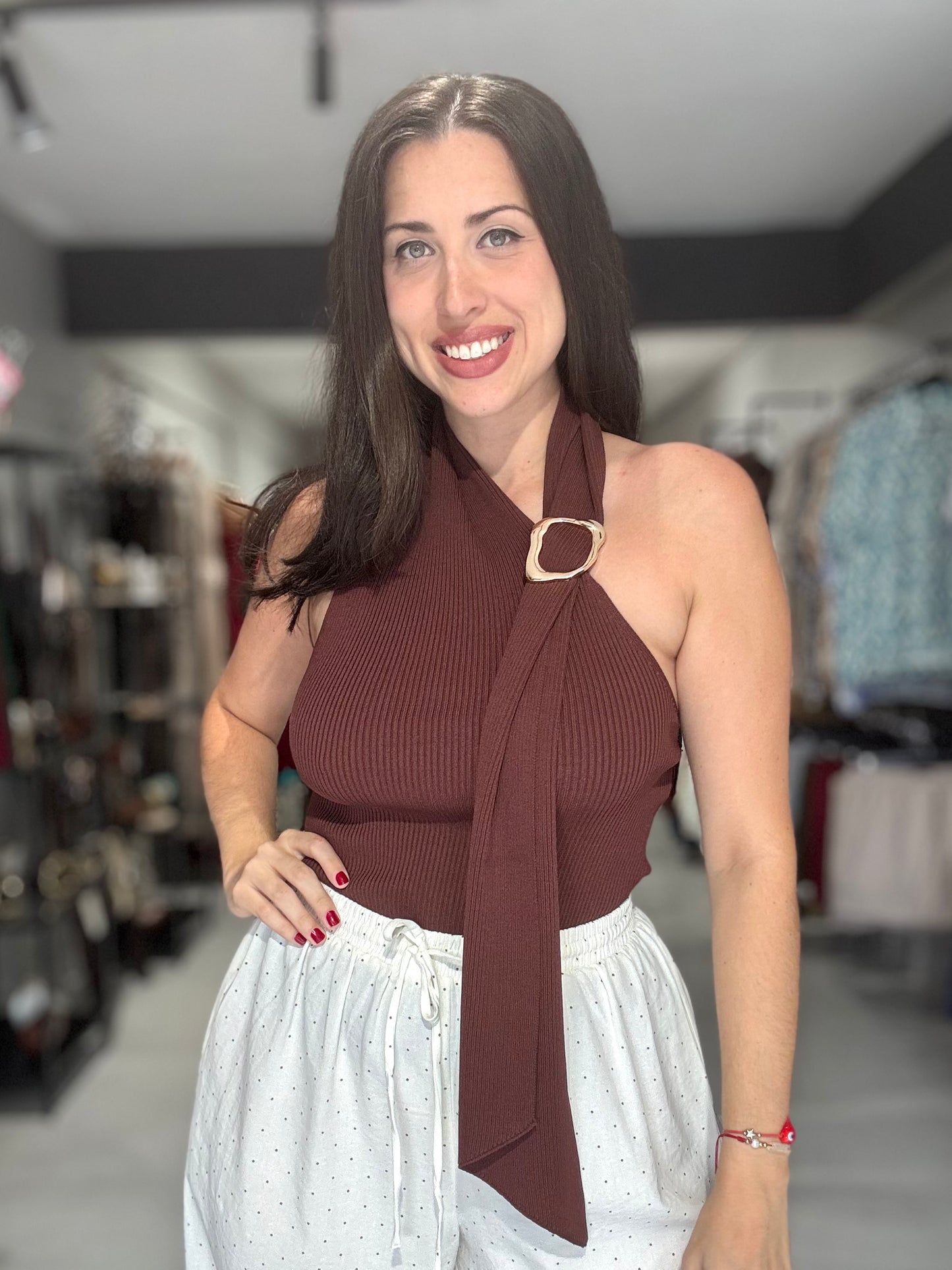 Bella Blouse | CHOCOLATE