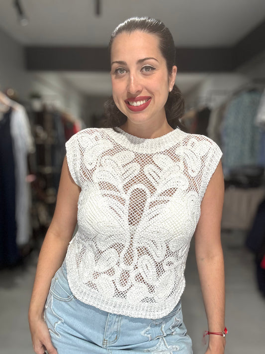 Isleña Crochet Top