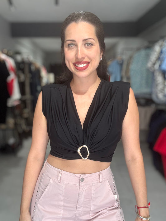 Golden Hour Crop Top | BLACK