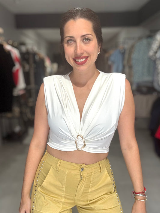Golden Hour Crop Top | WHITE