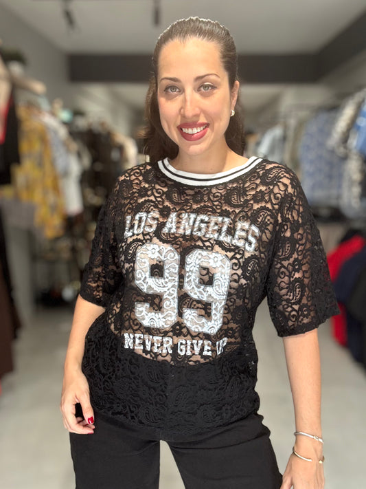 LA Bound Lace Blouse