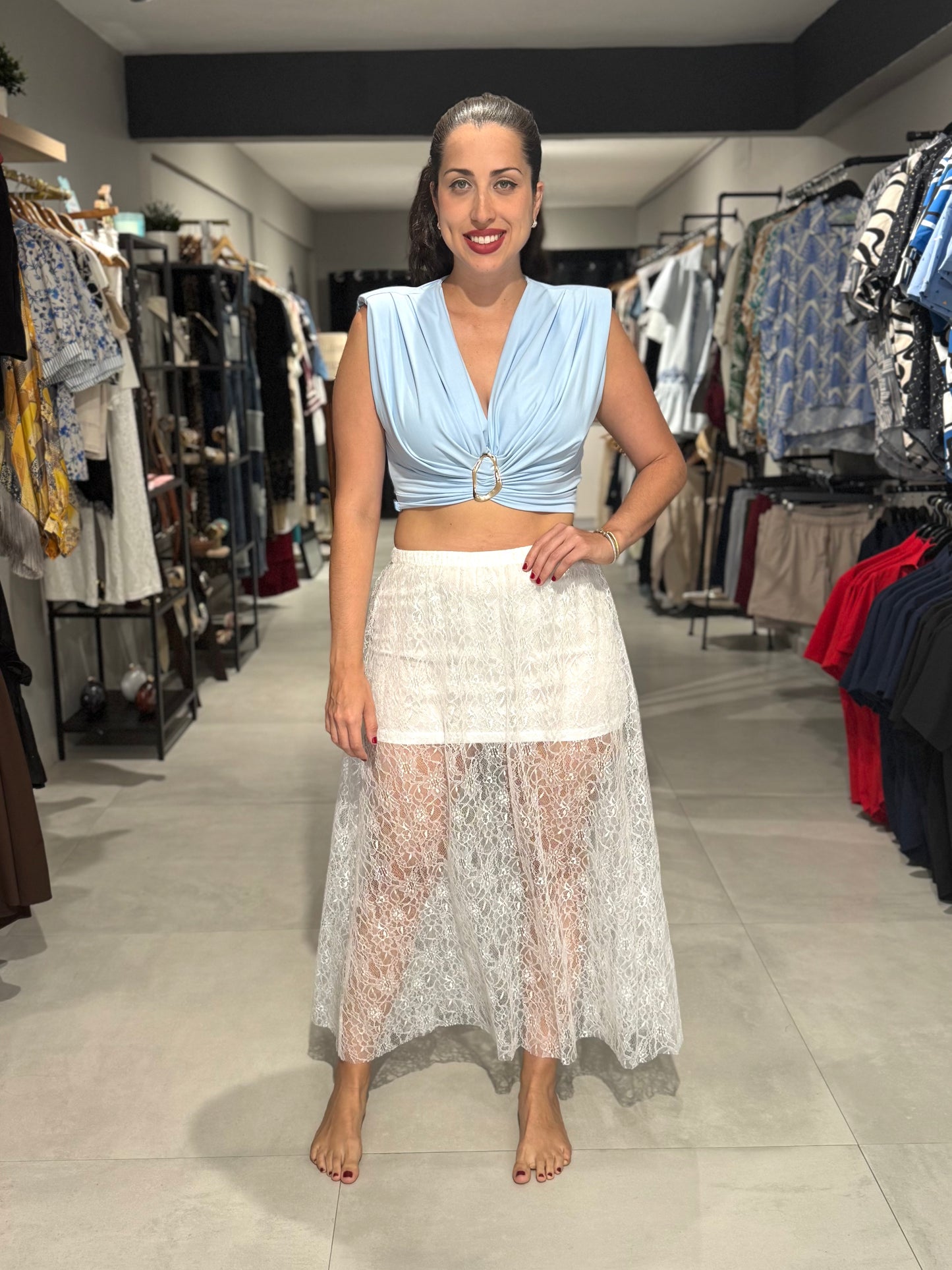 PRE ORDER | White Lace Skirt