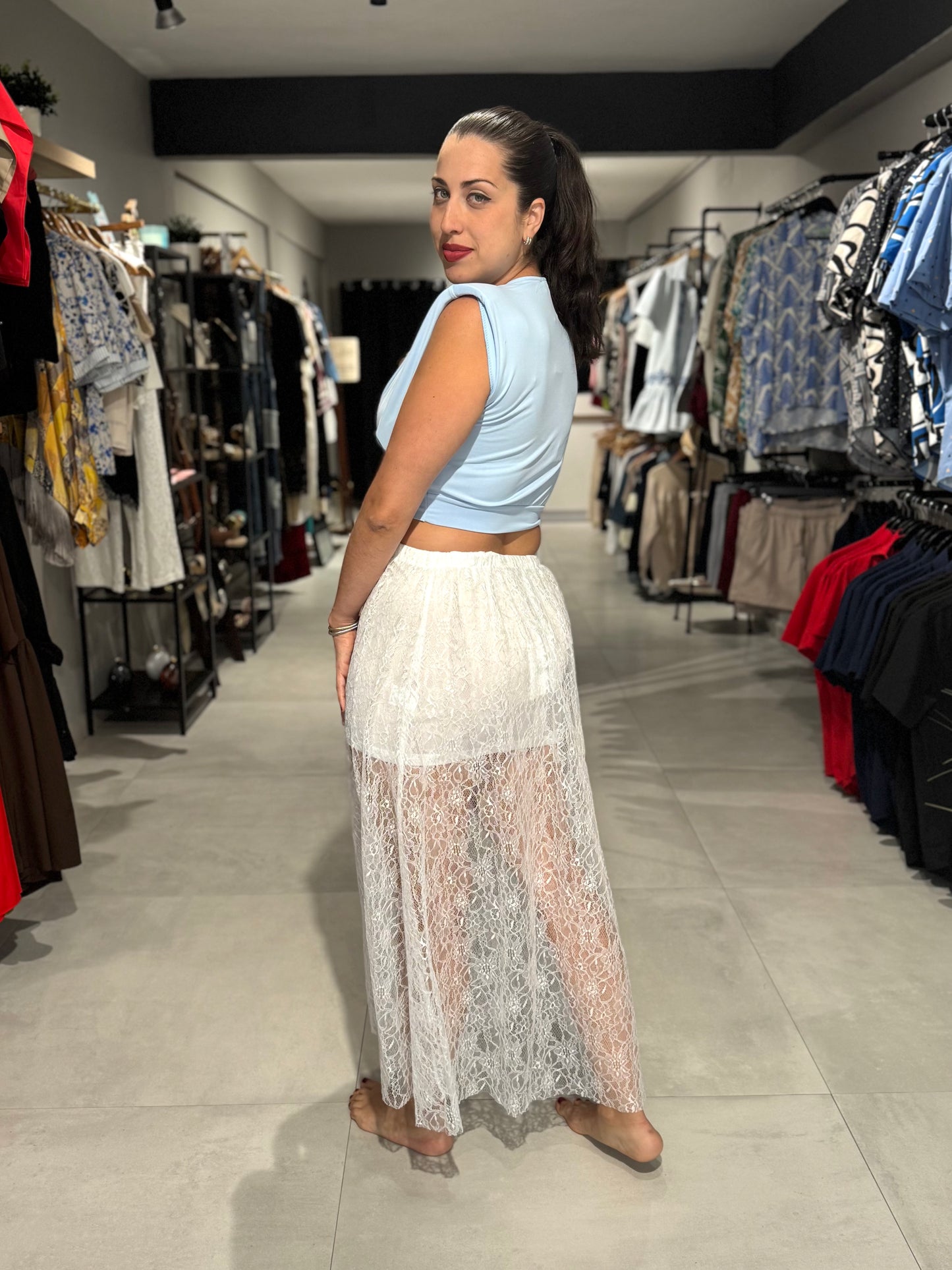 PRE ORDER | White Lace Skirt