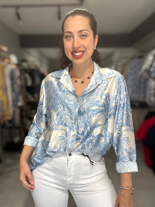 Leopard Italian Blouse | SKY