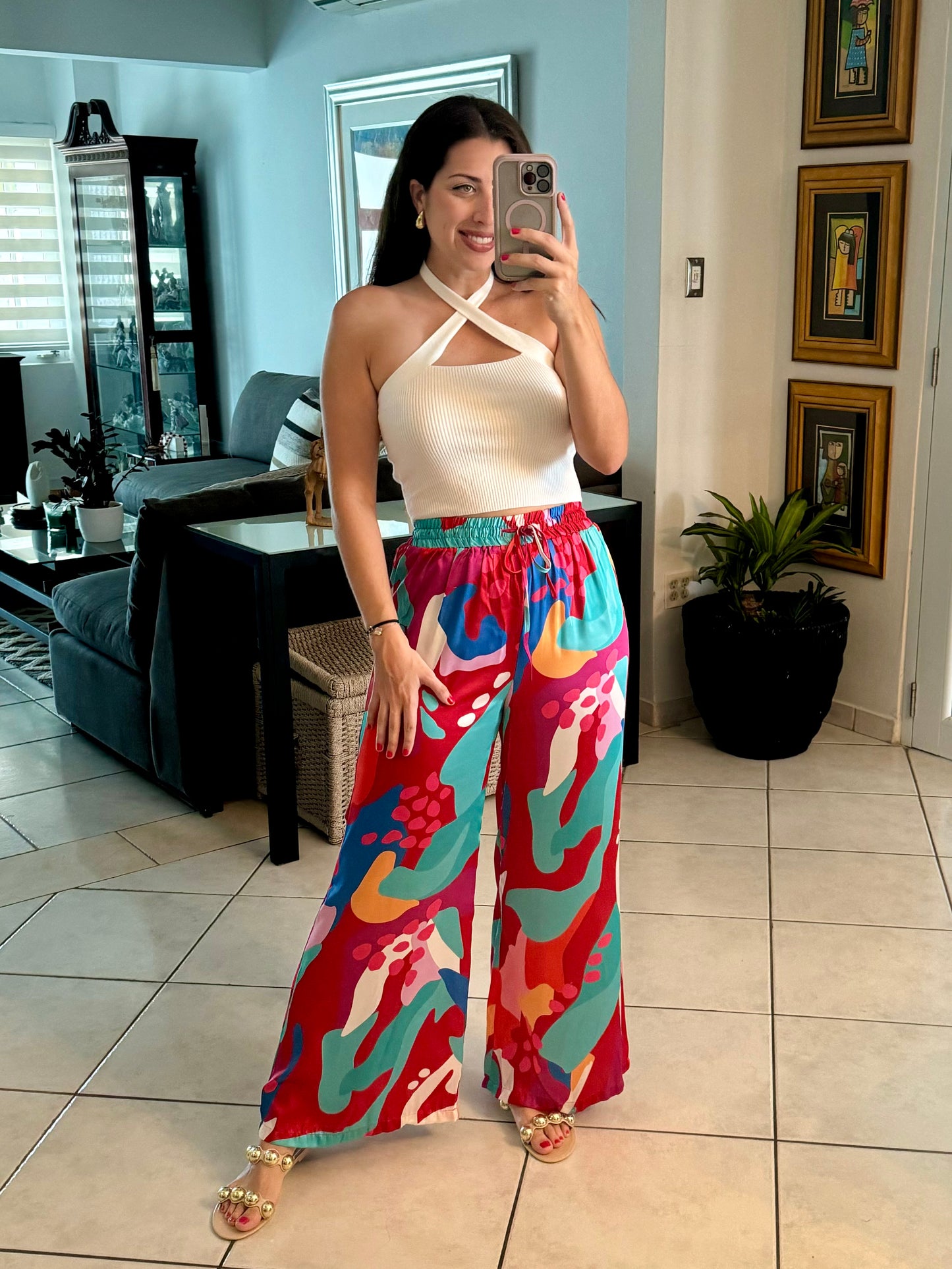 Tropical Satin Pant