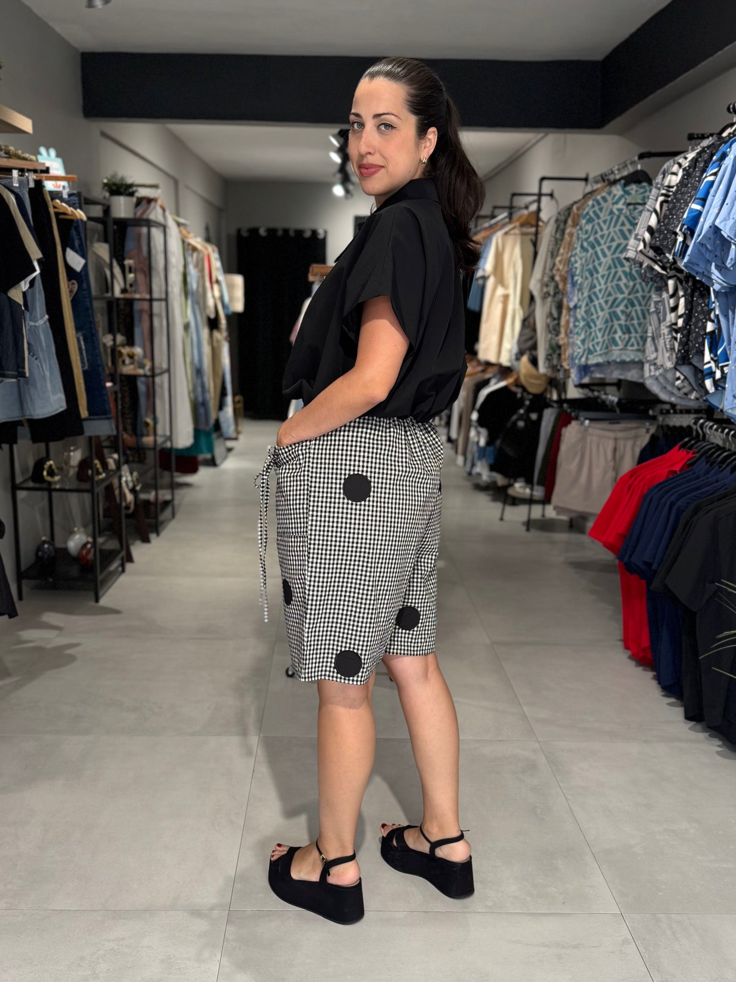 Gingham Bermuda Pant