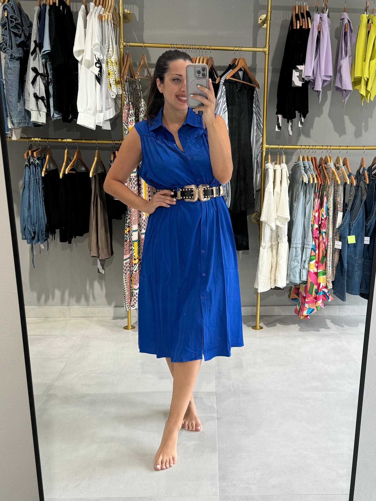 Venice Midi Dress | BLUE