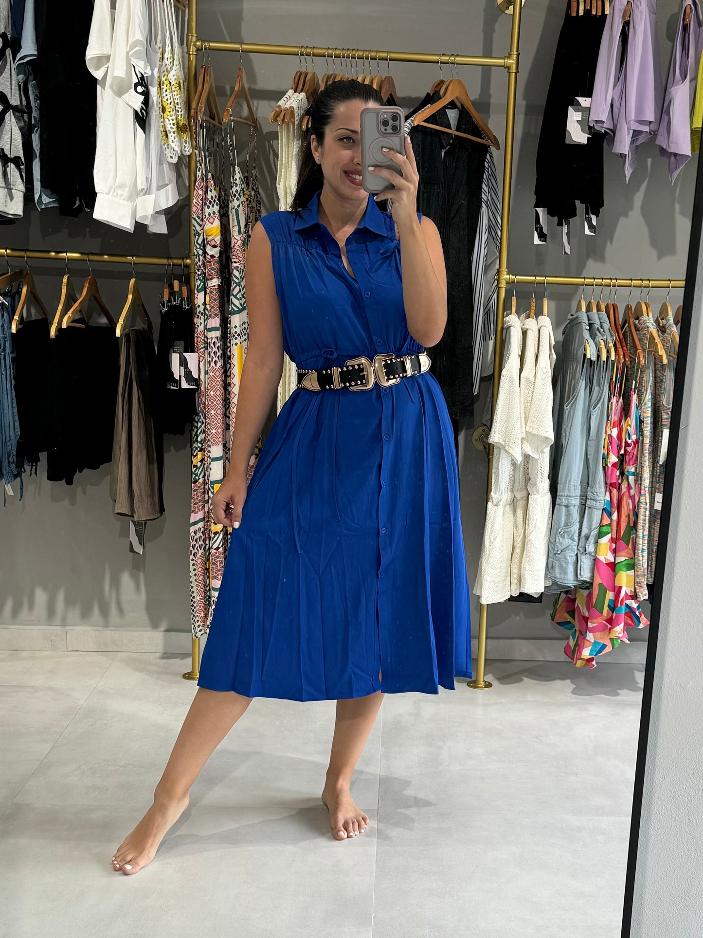 Venice Midi Dress | BLUE