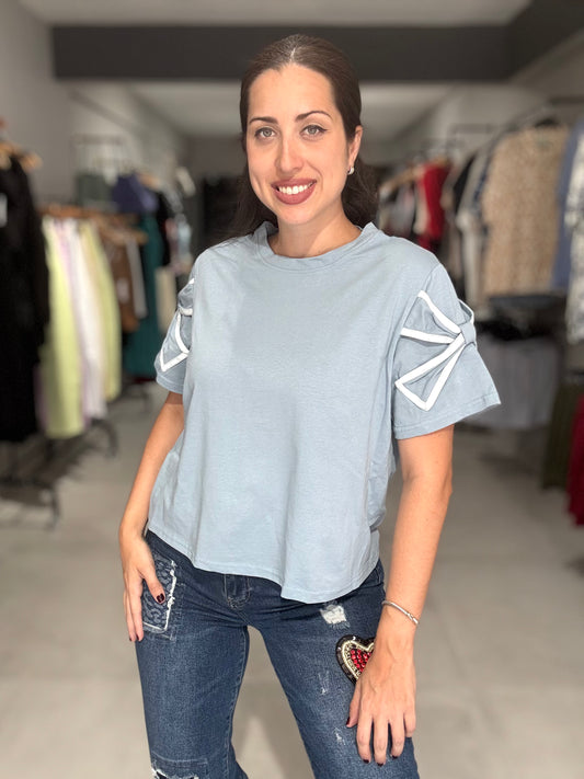 PRE ORDER | Amara Tee | SLATE BLUE