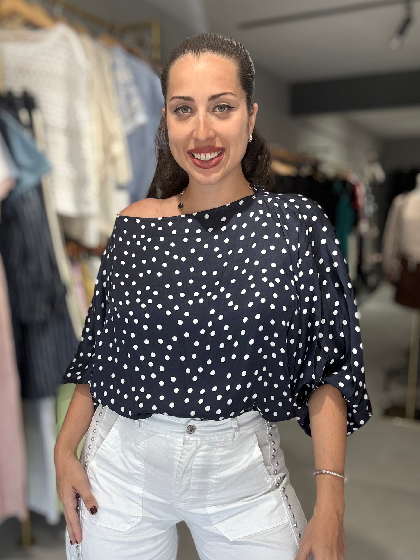 Satin Polka Dot Blouse | VARIEDAD DE COLORES