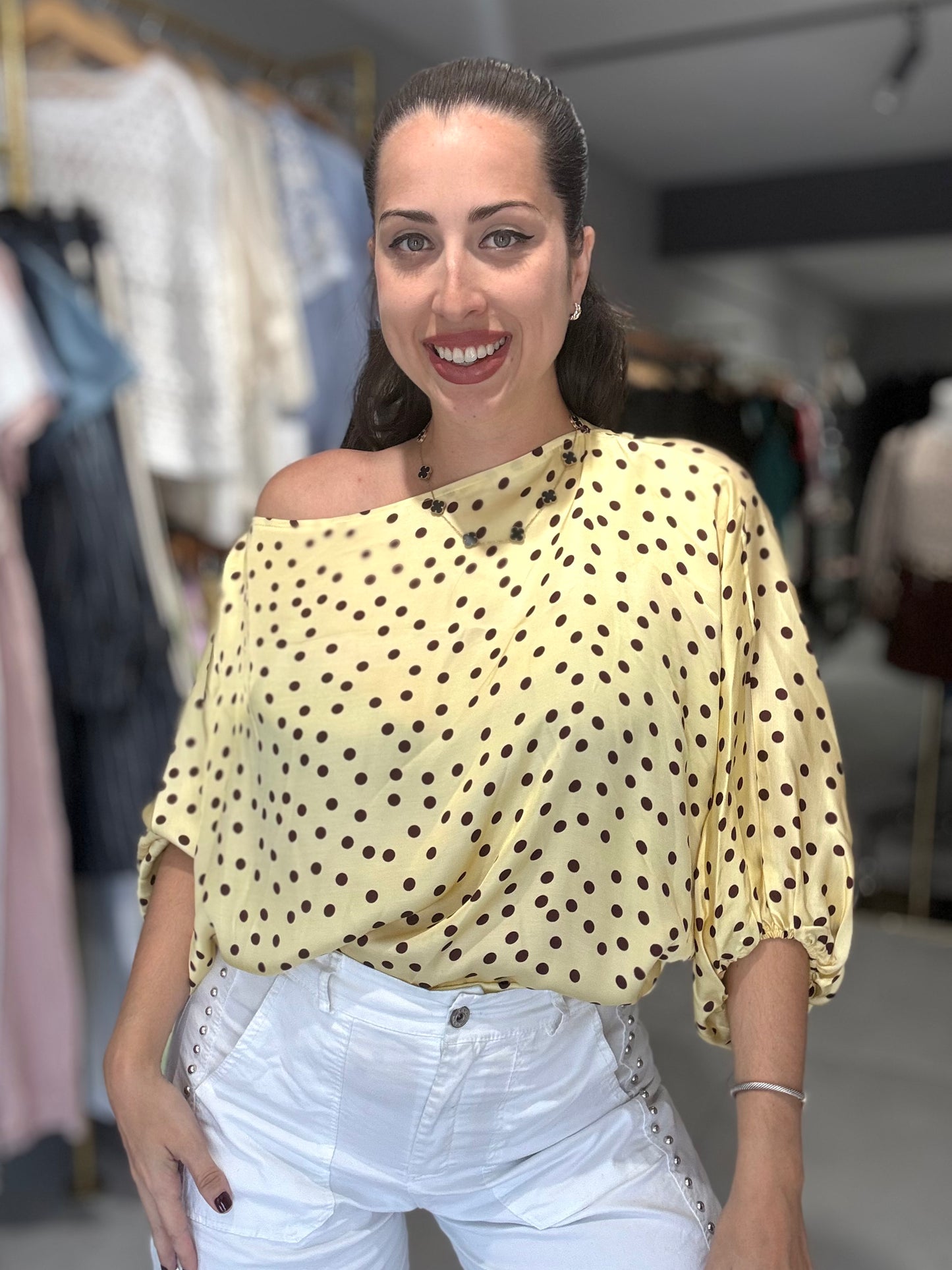 Satin Polka Dot Blouse | VARIEDAD DE COLORES