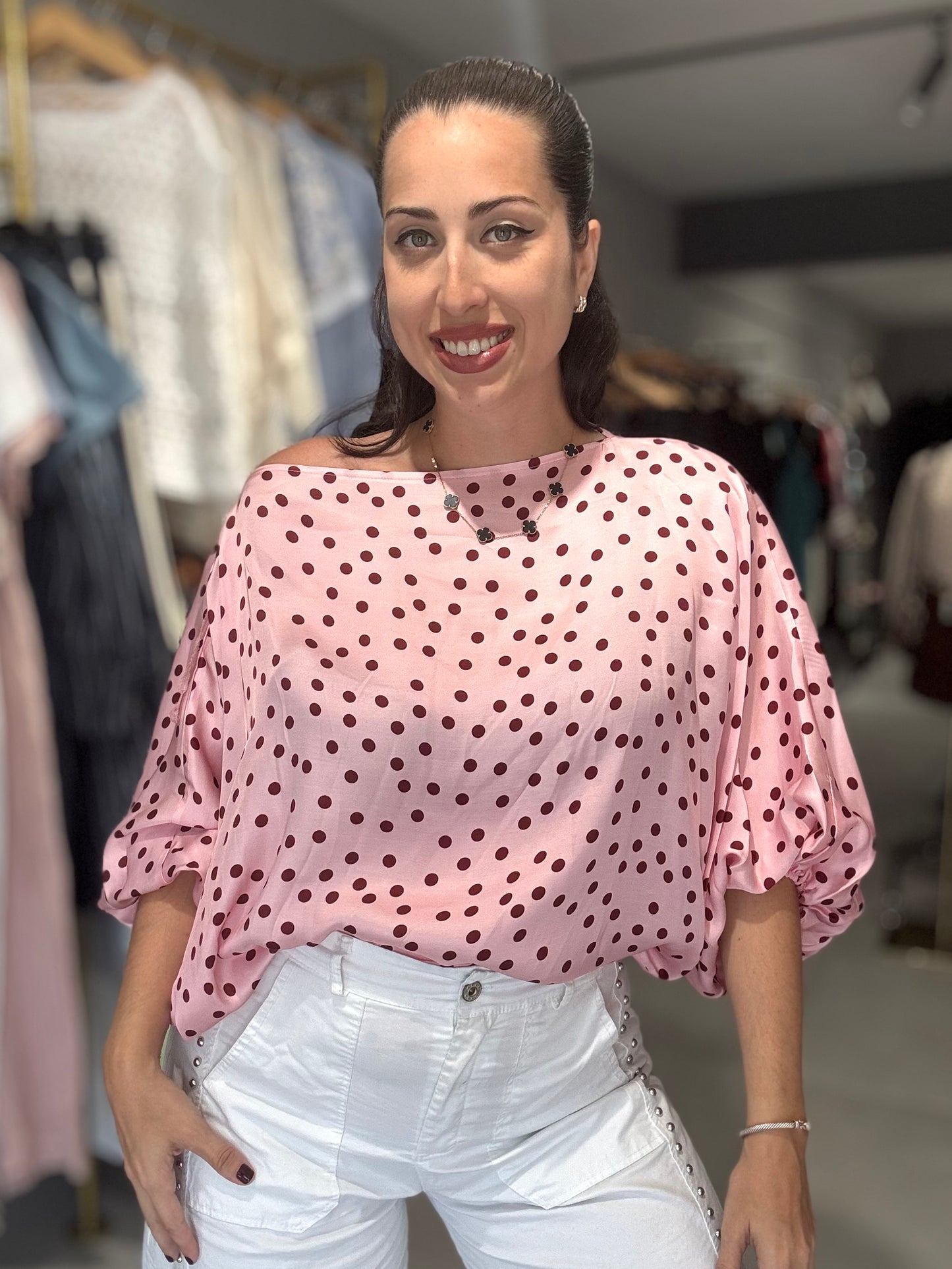 Satin Polka Dot Blouse | VARIEDAD DE COLORES
