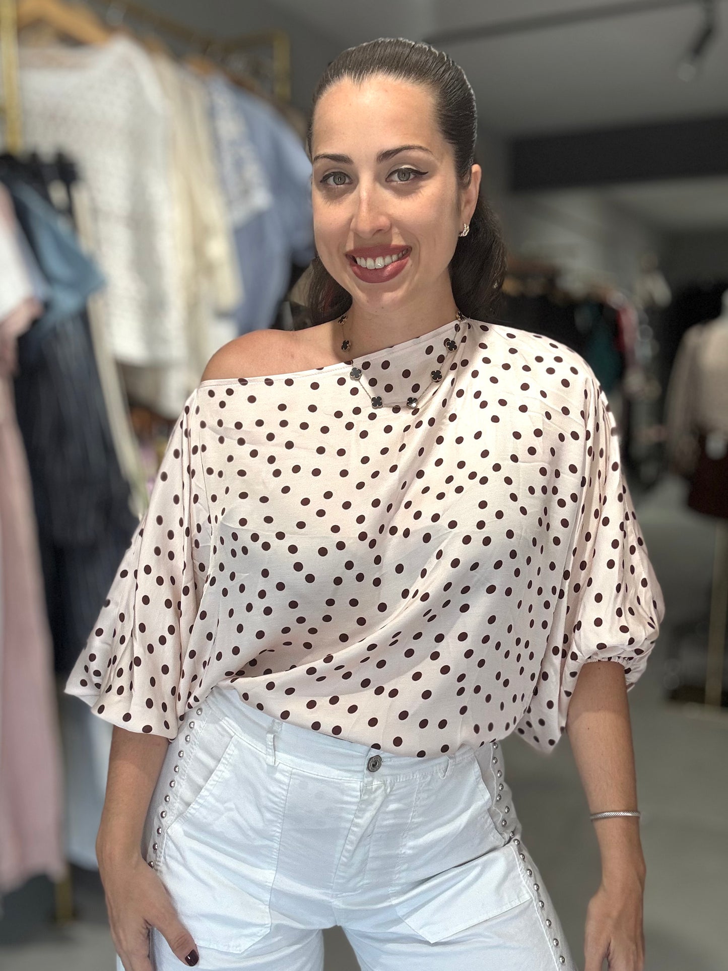 Satin Polka Dot Blouse | VARIEDAD DE COLORES