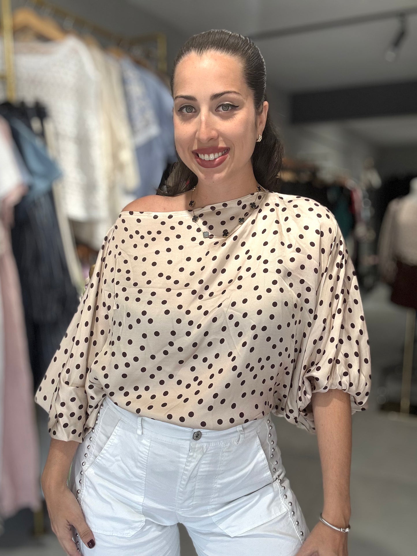 Satin Polka Dot Blouse | VARIEDAD DE COLORES