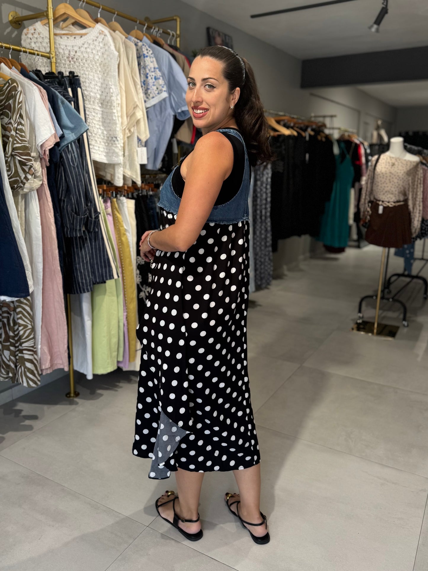 Dots Overall Dress