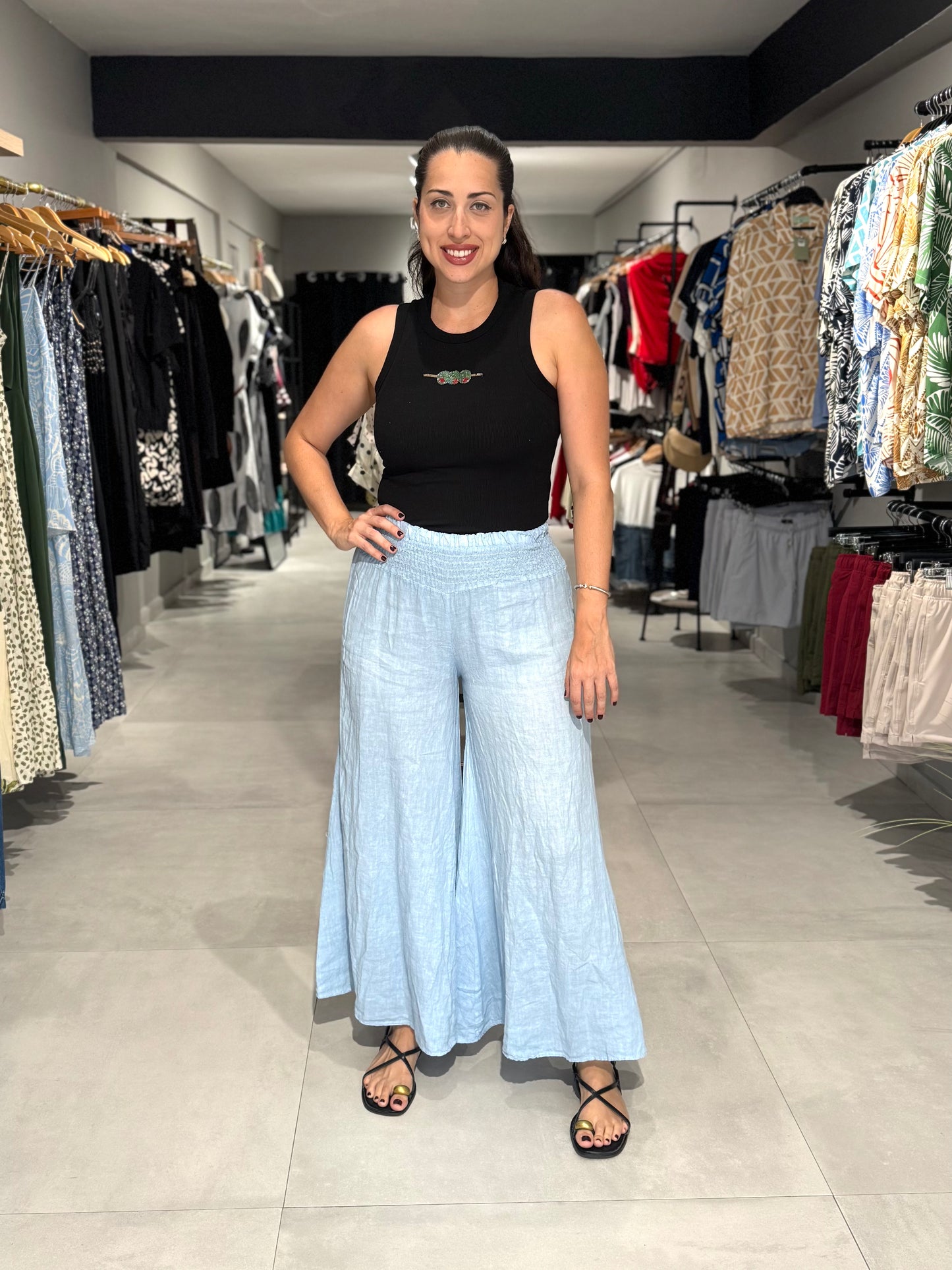Summer Linen Pant | SKY BLUE