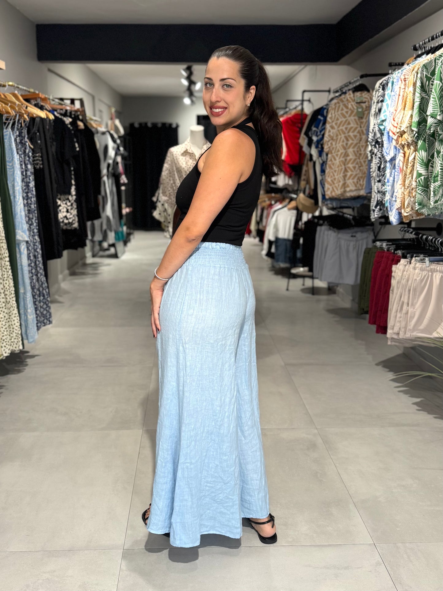 Summer Linen Pant | SKY BLUE