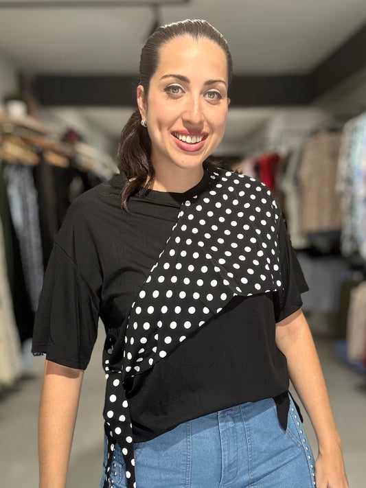 PRE ORDER| Dots Scarf Detail Tee