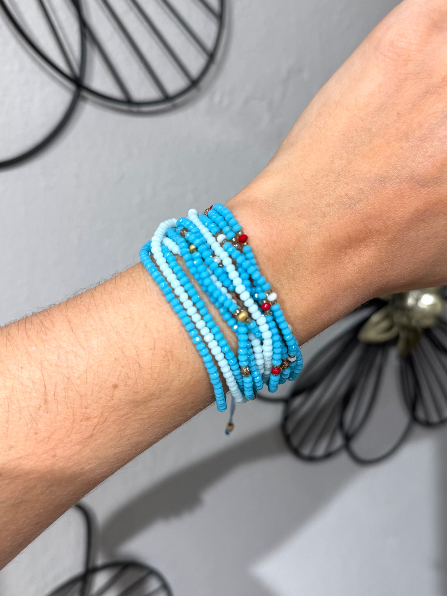 Multi Beaded Bracelet | SHADES OF BLUE