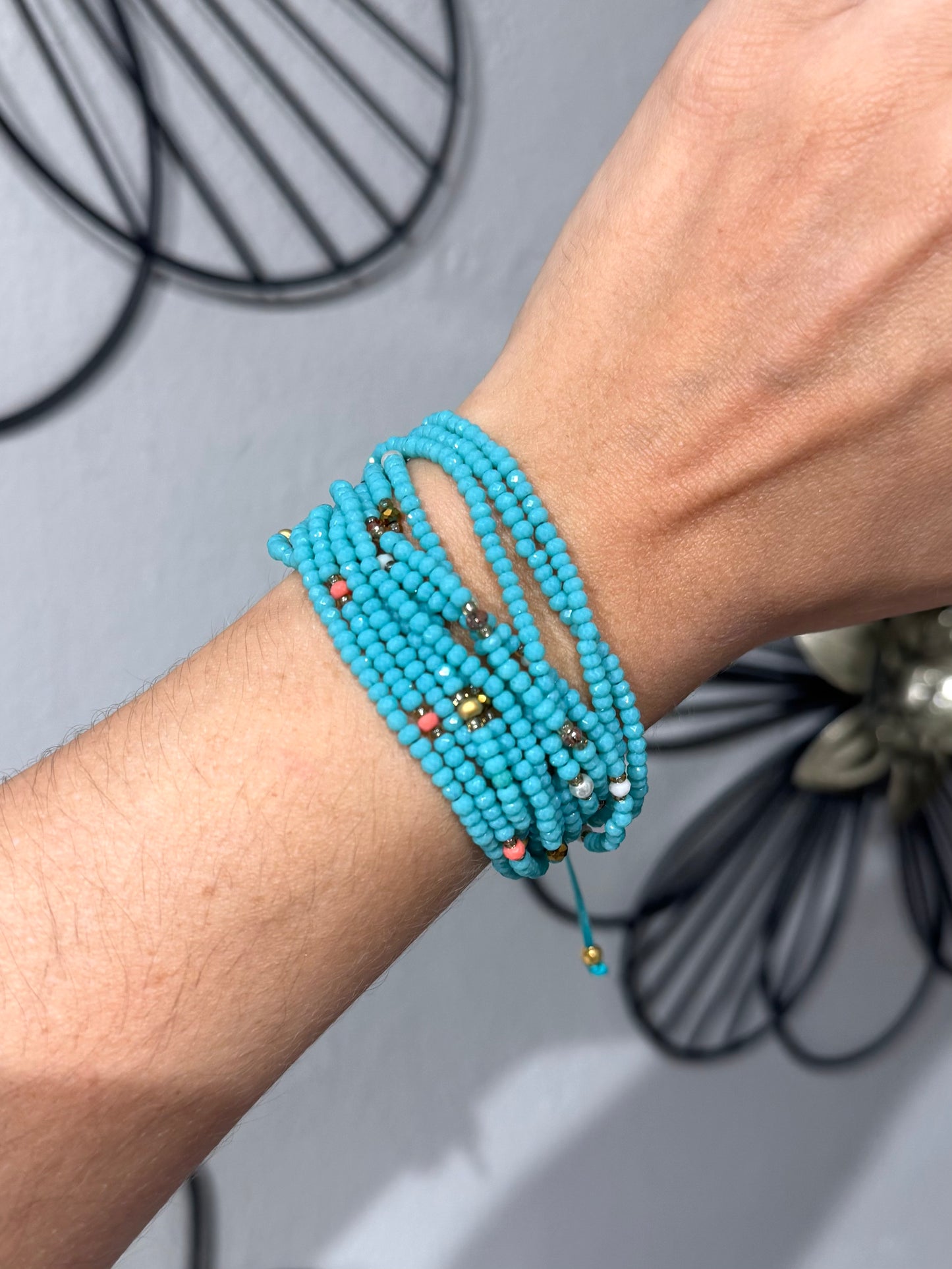 Multi Beaded Bracelet | TURQUOISE