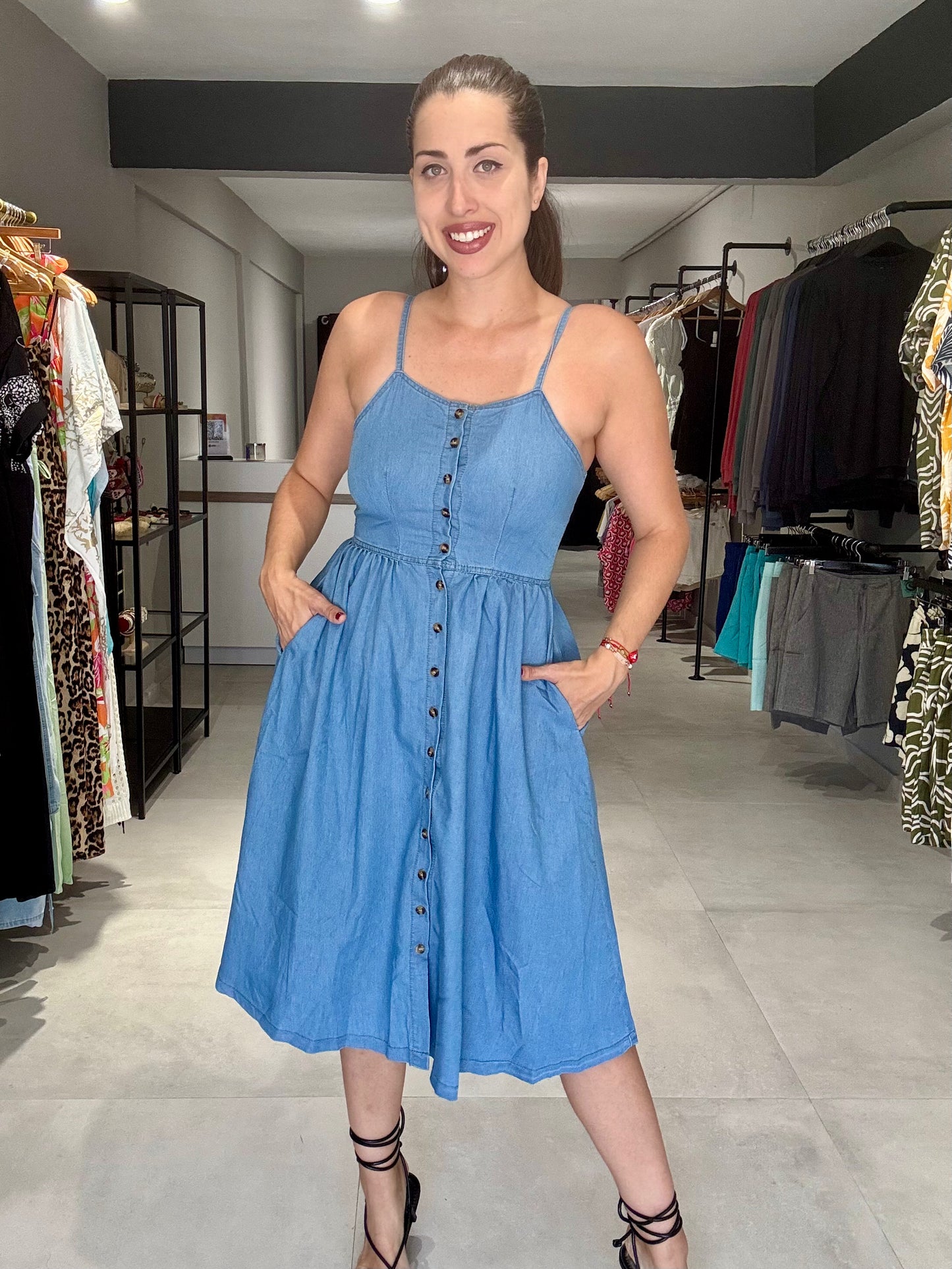 Denim Midi Dress