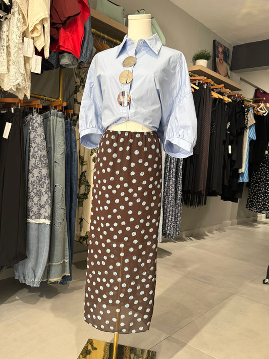 Polka Dot Skirt | CHOCOLATE