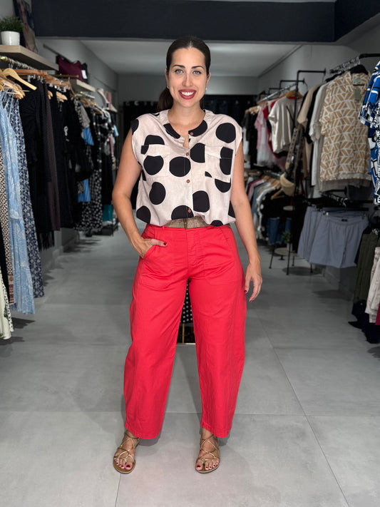 Autumn Barrel Pant | RED